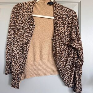 Express Size L Cheetah print cardigan